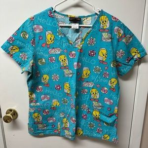 Women’s scrub top, excellent condition.